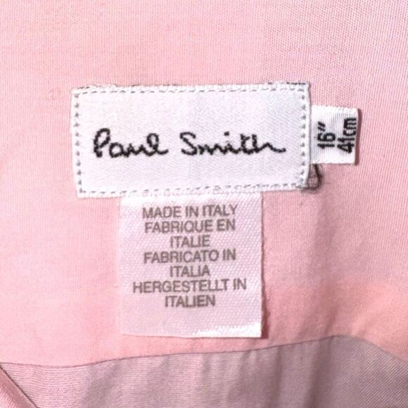 Pink Paul Smith Spread Collar French Cuff Dress Shirt M 16 - Picture 2 of 6